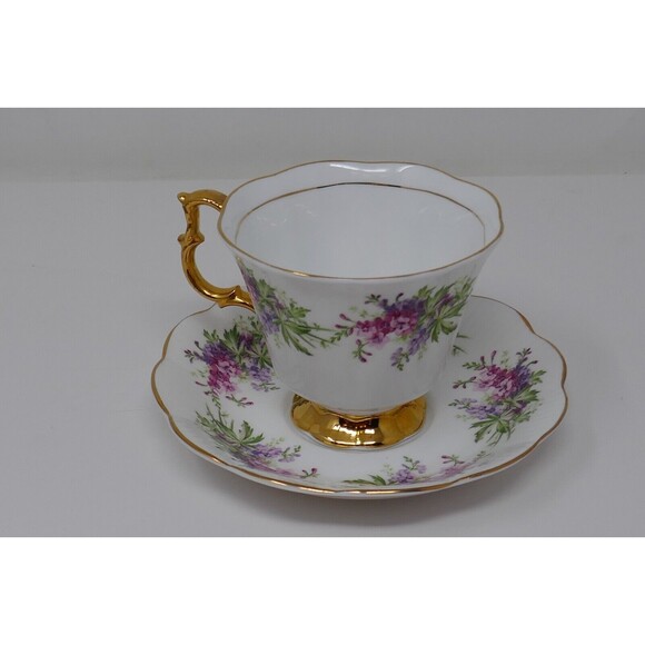 Royal Castle Fine Bone China Tea Cup & Saucer #701 - Picture 7 of 13